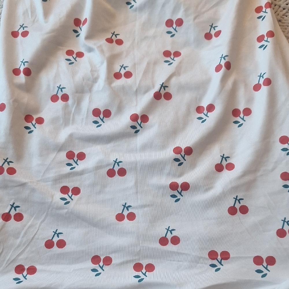 Cherry Print White Slip Dress - Picture 4 of 9